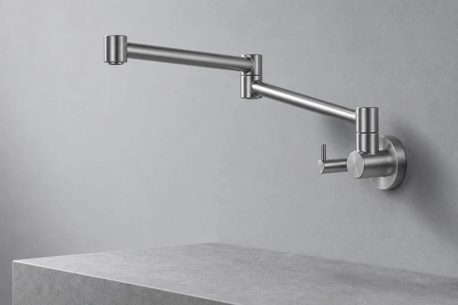 玄弧壁挂折叠锅具龙头产品图 / Folding Pot Filler by Zhengda.