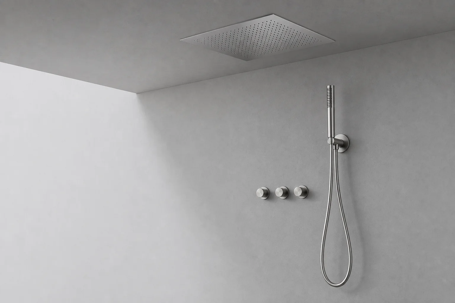 衡序嵌入式顶喷淋浴系统产品图 / Concealed Ceiling Shower System by Zhengda.