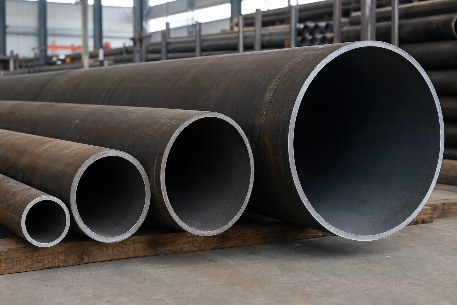 仓储环境中的工程钢管组合 / Engineering Steel Pipe by Zhengda.