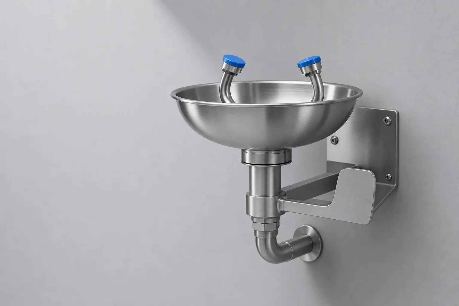 安澜壁挂应急洗眼站产品图 / Wall-mounted Emergency Eyewash Station by Zhengda.
