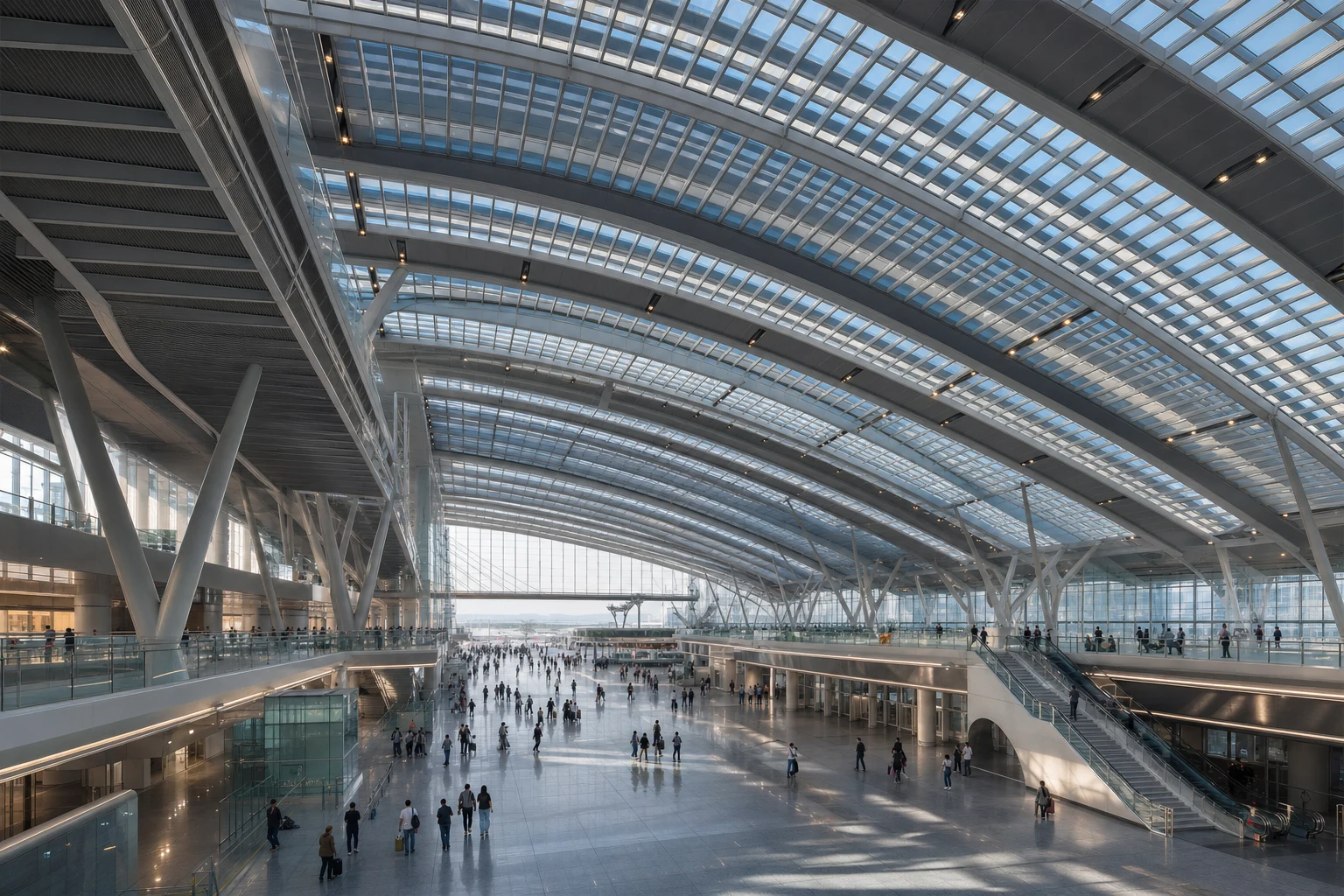 大型高铁交通枢纽室内空间应用场景 / High-speed rail hub